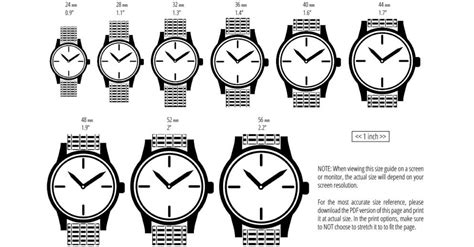 Rolex watch calibre chart